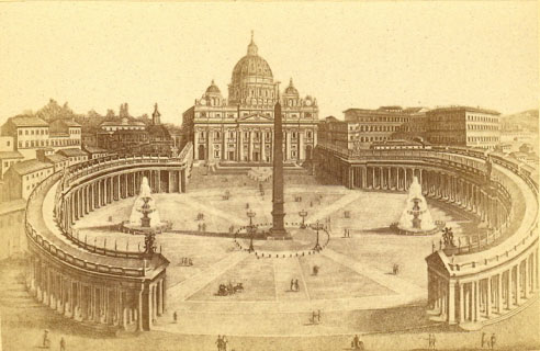 Basilique Saint-Pierre, vue panoramique de Altobelli, 1874